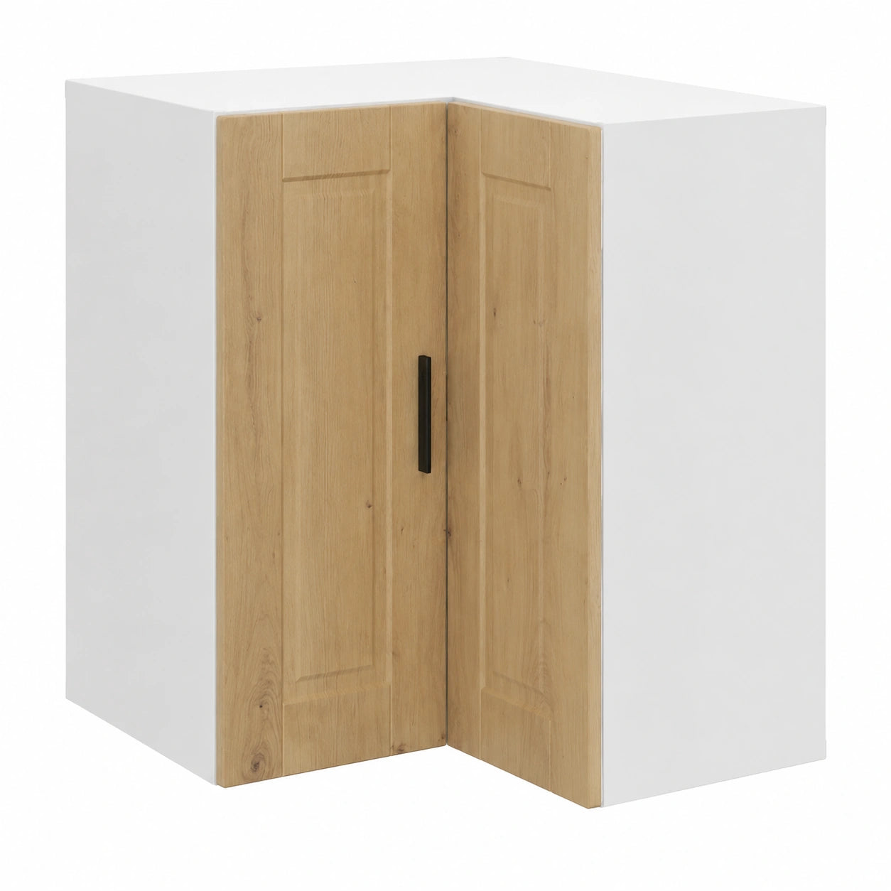 Armario Esquinero de Cocina Porto Roble, Mueble Colgante de Pared
