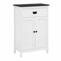 kleankin Mueble de Baño Moderno con Cajón, 2 Puertas y Estante Ajustable 60x30x80 cm Blanco