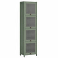 Armario de 4 niveles con puertas abatibles, ideal para cocina, baño y salón, 30 x 33 x 140 cm