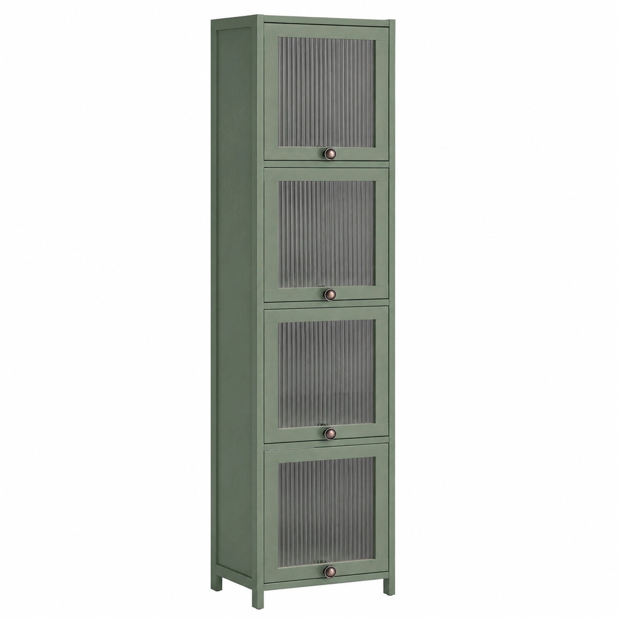 Armario de 4 niveles con puertas abatibles, ideal para cocina, baño y salón, 30 x 33 x 140 cm