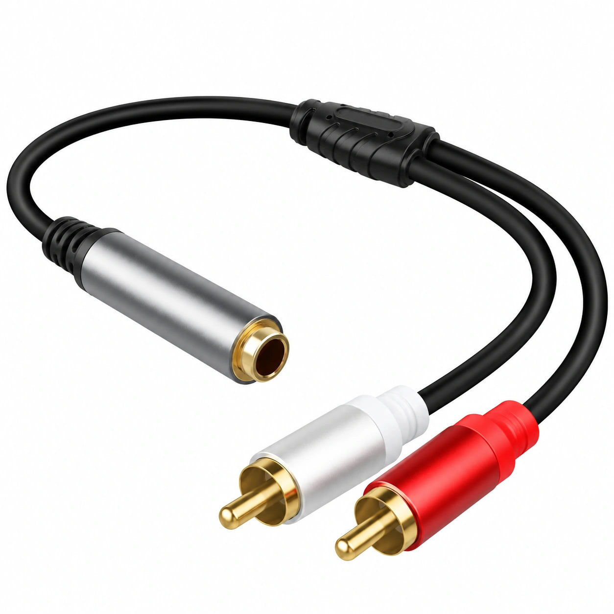 Adaptador Divisor de 6,3 mm a RCA para Amplificador, Micrófono y TV, 30 cm