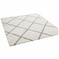 Alfombra Shaggy Gris Moderna para Salón y Dormitorio 120x170 cm
