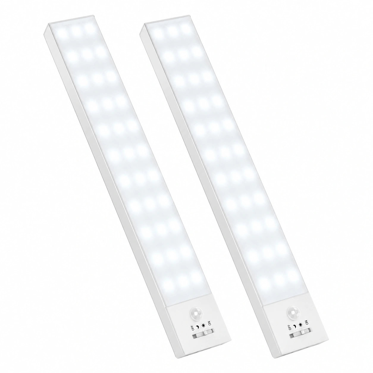 Luz LED Recargable con Sensor de Movimiento, 23CM, 5000K, para Armario y Cocina, Juego de 2